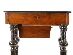 19th Century French Victorian Style Walnut Ebonized Work Table - 3283237
