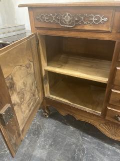 19th Century French Walnut Buffet with Burl Inlaid Doors - 4092442