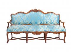 19th Century French Walnut Upholstered Three Seat Settee - 3331471
