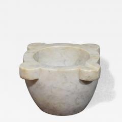 19th Century French White Marble Mortar - 4457763