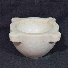 19th Century French White Marble Mortar - 4116252