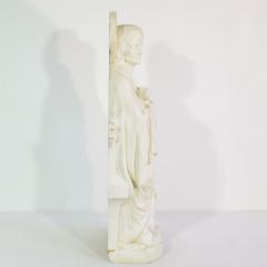 19th Century French White Marble Statue Of Saint John - 4111626