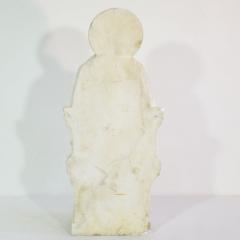 19th Century French White Marble Statue Of Saint John - 4111631