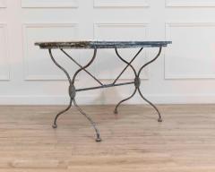 19th Century French Wrought Iron Table with Marble Top Signed Emile Paul - 4480996