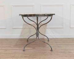 19th Century French Wrought Iron Table with Marble Top Signed Emile Paul - 4481002
