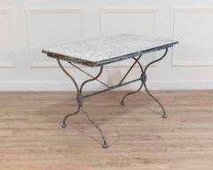 19th Century French Wrought Iron Table with Marble Top Signed Emile Paul - 4481003