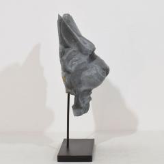 19th Century French Zinc Lion Head Fragment - 4119734