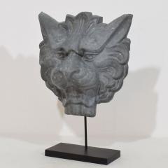 19th Century French Zinc Lion Head Fragment - 4119739