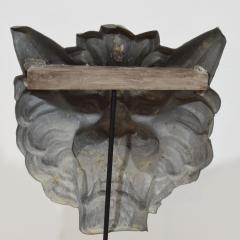 19th Century French Zinc Lion Head Fragment - 4119796