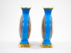 19th Century French hand Painted Decorated Porcelain Vases - 3282496