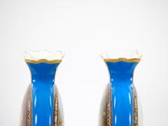 19th Century French hand Painted Decorated Porcelain Vases - 3282497