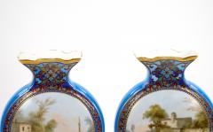 19th Century French hand Painted Decorated Porcelain Vases - 3282499
