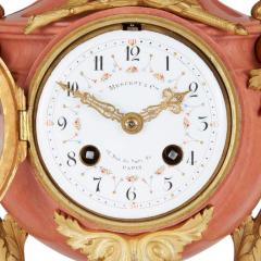 19th Century French pink marble and ormolu clock set - 3488812