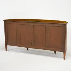 19th Century George III Style Painted Satinwood Demi Lune Commode Credenzas - 4462224