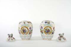 19th Century German Pair Gilt Painted Urns - 2471514
