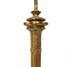 19th Century Gilt Bronze Candlestick Style Table Lamp - 2825874