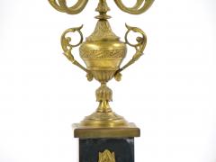 19th Century Gilt Bronze Mounted Slate rouge Marble Five Arm Candelabra - 3282988