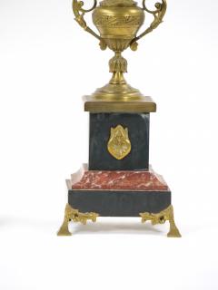 19th Century Gilt Bronze Mounted Slate rouge Marble Five Arm Candelabra - 3282991