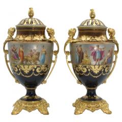 19th Century Gilt Bronze Porcelain Pair Urn - 2715235