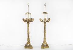 19th Century Gilt Bronze Table Lamps a Pair - 2471653