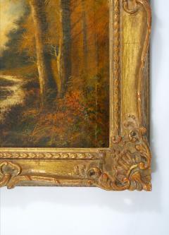 19th Century Gilt Wood Framed Oil Canvas Painting - 2478607