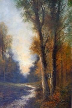 19th Century Gilt Wood Framed Oil Canvas Painting - 2478609