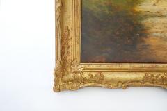19th Century Gilt Wood Framed Oil Canvas Painting - 2479587