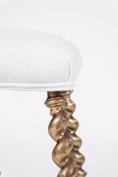 19th Century Giltwood Barley Twist Stool - 4519956