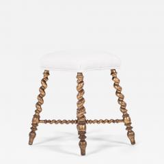 19th Century Giltwood Barley Twist Stool - 4522155