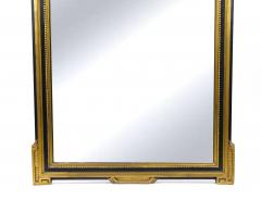 19th Century Giltwood Painted Decorated Top Trumeau Wall Mirror - 3178688