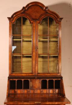 19th Century Glazed Secretaire Bookcase In Walnut England - 3068197