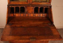 19th Century Glazed Secretaire Bookcase In Walnut England - 3068199