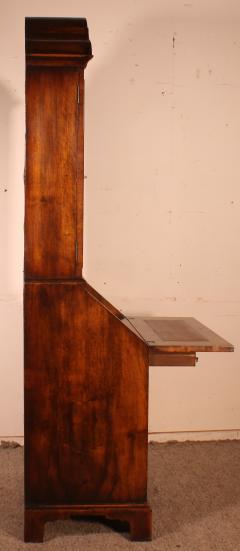 19th Century Glazed Secretaire Bookcase In Walnut England - 3068200