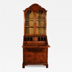 19th Century Glazed Secretaire Bookcase In Walnut England - 3068485