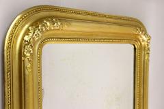 19th Century Golden Biedermeier Wall Mirror With Floral Design Austria ca 1840 - 4626524