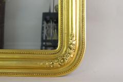 19th Century Golden Biedermeier Wall Mirror With Floral Design Austria ca 1840 - 4626526