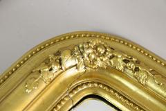 19th Century Golden Biedermeier Wall Mirror With Floral Design Austria ca 1840 - 4626532