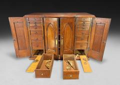 19th Century Gothic Oak Collectors Cabinet - 4764033