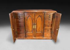 19th Century Gothic Oak Collectors Cabinet - 4764037