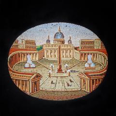 19th Century Grand Tour Micro Mosaic Tablet Depicting Italian Architecture - 3127574