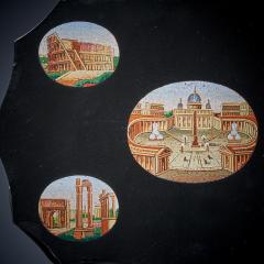 19th Century Grand Tour Micro Mosaic Tablet Depicting Italian Architecture - 3127576