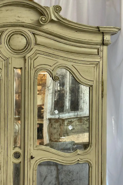 19th Century Gustavian Bookcase Cabinet Cupboard Antiqued Mirror French - 2489012