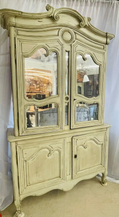 19th Century Gustavian Bookcase Cabinet Cupboard Antiqued Mirror French - 2489019