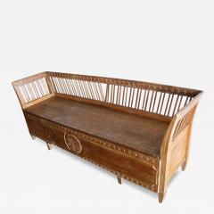 19th Century Gustavian Period Swedish Pine Bench with Storage - 2740578