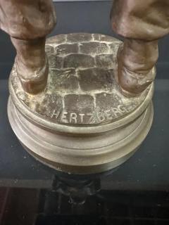 19th Century Halfdan Hertzberg Bronze Statue Le Siffleur 1889 - 3488310