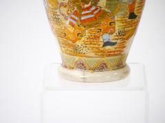 19th Century Hand Painted Gilt Porcelain Satsuma Pair Vase - 3283010