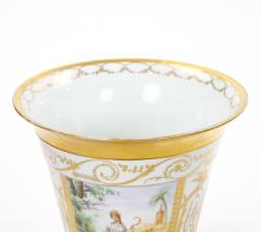 19th Century Hand Painted Paris Porcelain Cachepots with Gilt Details - 4793860