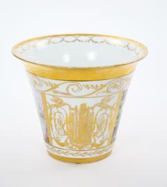 19th Century Hand Painted Paris Porcelain Cachepots with Gilt Details - 4793863