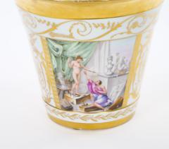 19th Century Hand Painted Paris Porcelain Cachepots with Gilt Details - 4793865