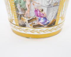 19th Century Hand Painted Paris Porcelain Cachepots with Gilt Details - 4793866
